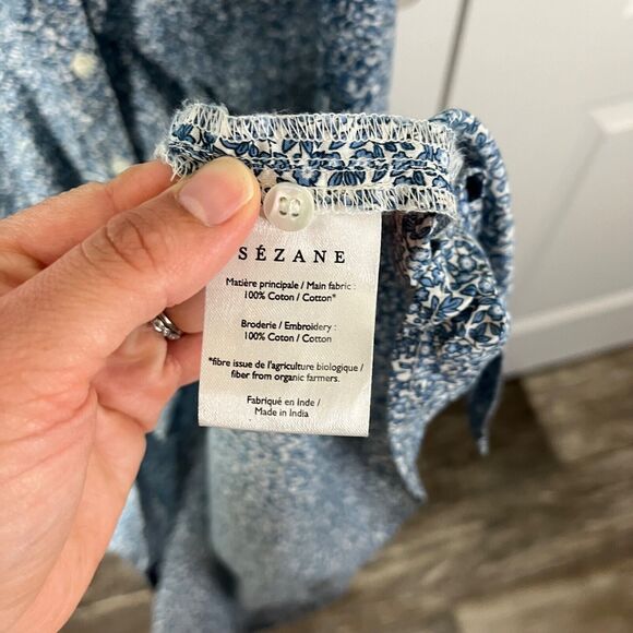 Sezane Blue Floral Maxi Dress - Picture 6 of 8